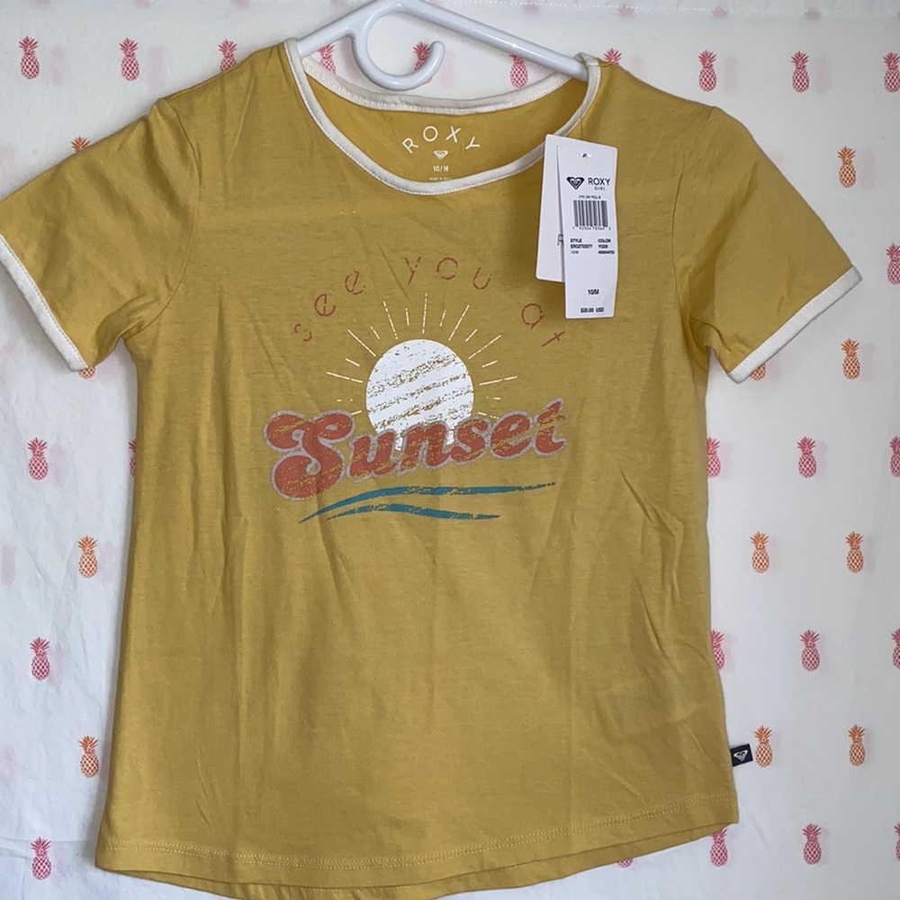 Roxy Girls Eye on You B Tee NWT 🌴🍍☀️Size 10M